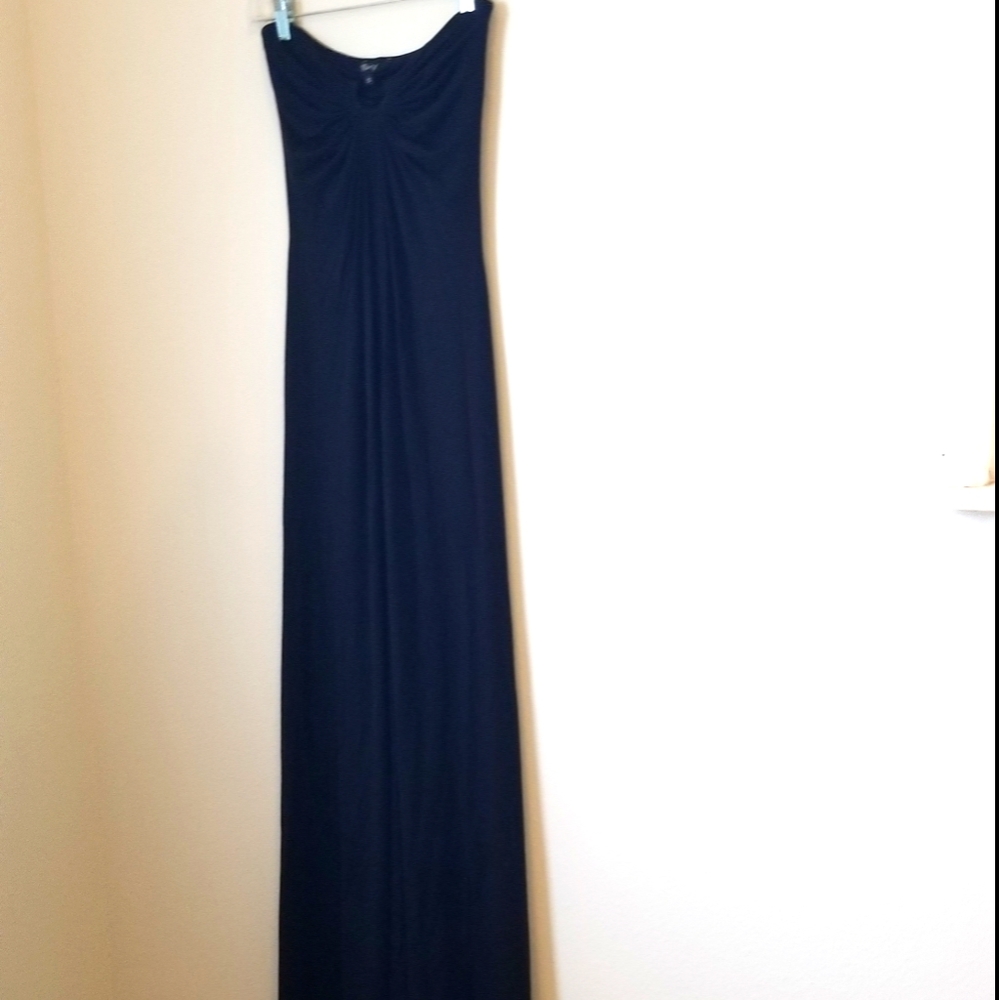 Sky black strapless maxi dress